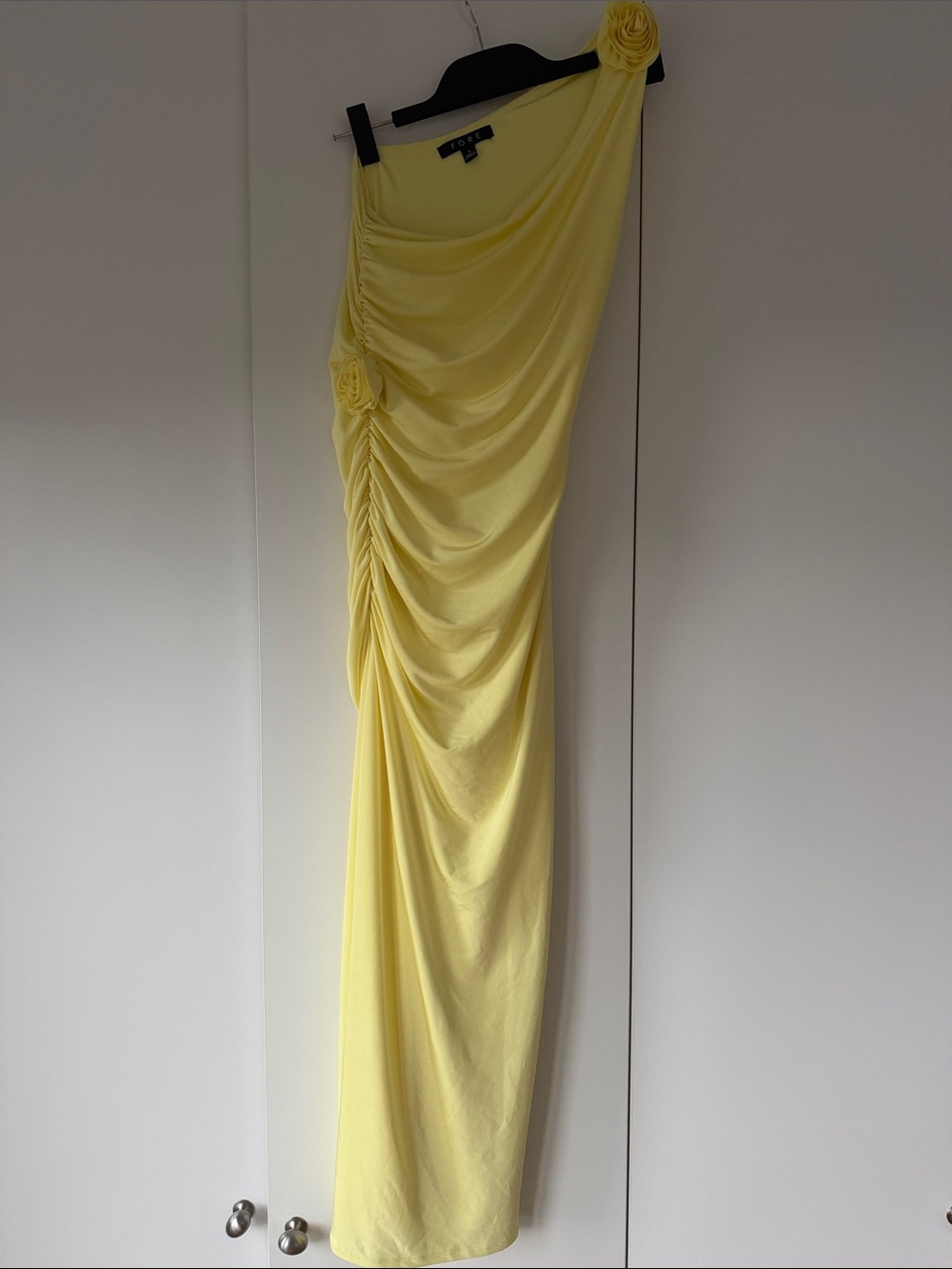 Sunshine One-Shoulder Draped Evening Gown
